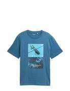 Photoprinted T-Shirt Blue Tom Tailor