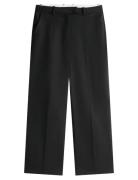 Timeless Wool Loose Strt Pant Black Tommy Hilfiger