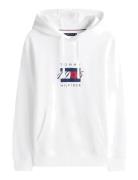 Linear Flag Graphic Hoodie White Tommy Hilfiger
