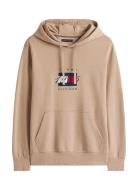 Linear Flag Graphic Hoodie Beige Tommy Hilfiger