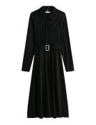 Interlock Mix Media Polo Drs Ls Black Tommy Hilfiger