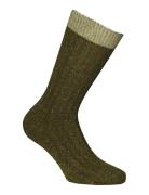 Merino Silk Rib Crew 1-Pack Khaki Alpacasocks&Co