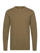 Basic O-Neck Stretch Tee L/S Khaki Lindbergh