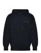 Script Knitted Hoodie Black Lyle & Scott