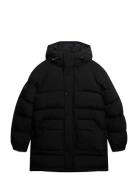 Xpd Longline Baffle Parka Black Superdry