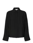 Slfamara Ls Relaxed Shirt Noos Black Selected