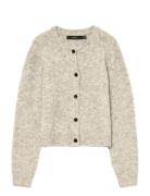 Vmnovah Ls O-Neck Button Cardi Ga Noos Beige Vero Moda