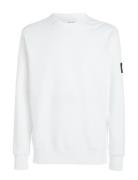 Badge Crew Neck White Calvin Klein Jeans