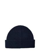 Slhmason Merino Sailor Wool Beanie Navy Selected