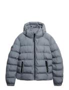 Hooded Sports Puffer Jacket Grey Superdry