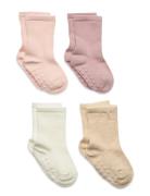 Sock 4P Rib Solid Patterned Lindex