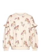 Sweatshirt With Frill Detail A Cream Lindex