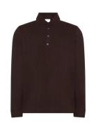 Ls Jacquard Wool Polo Brown Calvin Klein