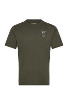 Alder Owl Chest Print Tee - Gots/Ve Green Knowledge Cotton Apparel