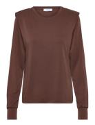 Msenja Long Sleeve Modal Top Brown Minus