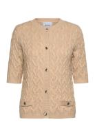 Msfilucca Knit Cardigan Beige Minus