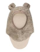 Balaclava Ears Wool Teddy Beige Huttelihut