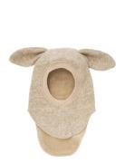 Balaclava Ears Wool Cream Huttelihut