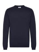 O Neck Recycled Yarn Knit Navy Lindbergh