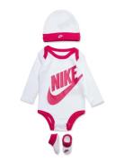 C1-Bodysuit+Hat+Bootie Pink Nike