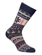 Winter Alpaca Star Navy Alpacasocks&Co
