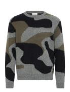 Cfesko Crew Neck Knit Patterned Casual Friday