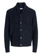 Jjpaul Knit Shawl Cardigan Navy Jack & J S