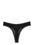 Mesh Lace Trim Thong Black Understatement Underwear