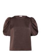 Sinda Blouse Brown A-View