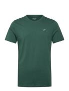 Icon Crew Knit T Shirt Green Hollister
