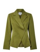 Pcfalka Ls Fittet Pinstriped Blazer D2D Green Pieces