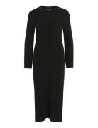 Vikerry O-Neck L/S Knit Maxi Dress-Noos Black Vila
