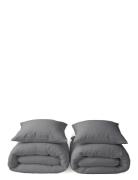 2 X Bedlinen Set - Normal Length Grey The Organic Company