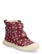 Boots - Flat - With Velcro Burgundy ANGULUS