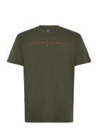 Tjm Reg Linear Logo Tee Ext Khaki Tommy Jeans