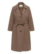 Kcnanny Long Coat Brown Kaffe Curve