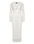 Talika Floral Mesh Maxi Dress White Bardot