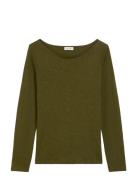 T-Shirts Long Sleeve Khaki Marc O'Polo