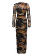 Althea Mesh Midi Dress Black Bardot