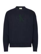 Ls Cttn Cashmere 3D Logo Crwnk S Navy Calvin Klein Jeans