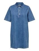 Cargry S/S Knee Dress Dnm Azg Blue ONLY Carmakoma