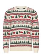 Winter Village Jaqucard O-Neck Knit Cream Lindbergh