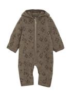 Pram Suit Ears Wool Fleece Beige Huttelihut