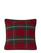 Checked Organic Cotton Canvas Pillow Cover Patterned Lexington Home