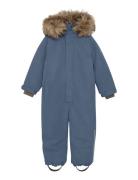 Snowsuit W. Fake Fur Blue En Fant
