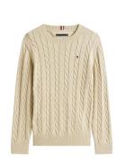 Cotton Cable Sweater Cream Tommy Hilfiger