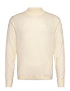 Ls Merino Mock Neck Swtr Cream Calvin Klein
