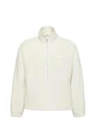 Polar Fleece Rib Mock Neck Qtr Z Cream Calvin Klein