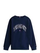 Varsity Raised Print Sweatshirt Navy Tommy Hilfiger