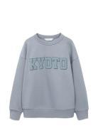 Over D Cotton Sweatshirt Blue Mango